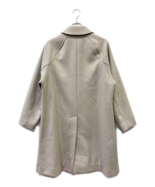 PUBLIC TOKYO（パブリックトウキョウ）PUBLIC TOKYO (パブリックトウキョウ) 140sメルトンオーバーサイズステンカラーコート アイボリー サイズ:Mの古着・服飾アイテム