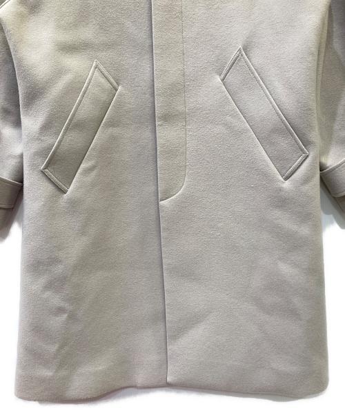 PUBLIC TOKYO（パブリックトウキョウ）PUBLIC TOKYO (パブリックトウキョウ) 140sメルトンオーバーサイズステンカラーコート アイボリー サイズ:Mの古着・服飾アイテム