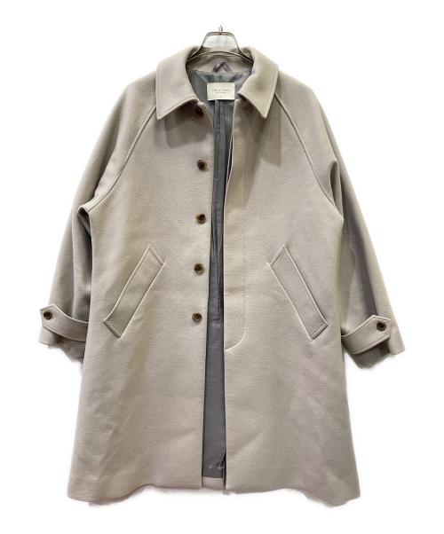 PUBLIC TOKYO（パブリックトウキョウ）PUBLIC TOKYO (パブリックトウキョウ) 140sメルトンオーバーサイズステンカラーコート アイボリー サイズ:Mの古着・服飾アイテム