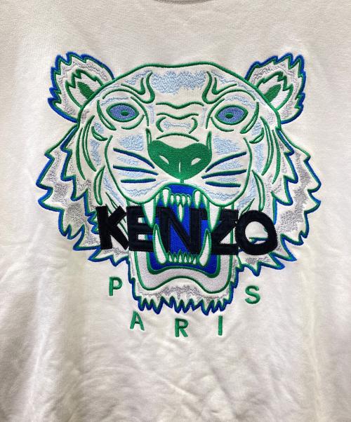 KENZO（ケンゾー）KENZO (ケンゾー) タイガーエンブロイダリースウェット ホワイト サイズ:XLの古着・服飾アイテム
