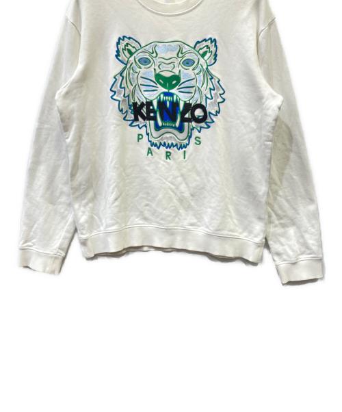 KENZO（ケンゾー）KENZO (ケンゾー) タイガーエンブロイダリースウェット ホワイト サイズ:XLの古着・服飾アイテム