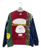 Aape BY A BATHING APEエーエイプ バイ アベイシングエイプ）の古着「再構築スウェット」｜マルチカラー