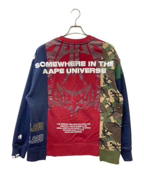 Aape BY A BATHING APE（エーエイプ バイ アベイシングエイプ）Aape BY A BATHING APE (エーエイプ バイ アベイシングエイプ) 再構築スウェット マルチカラー サイズ:Sの古着・服飾アイテム