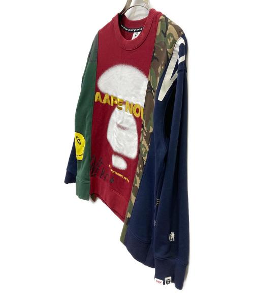 Aape BY A BATHING APE（エーエイプ バイ アベイシングエイプ）Aape BY A BATHING APE (エーエイプ バイ アベイシングエイプ) 再構築スウェット マルチカラー サイズ:Sの古着・服飾アイテム