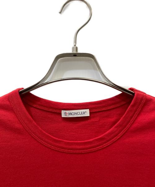 MONCLER（モンクレール）MONCLER (モンクレール) 半袖カットソー レッド サイズ:Mの古着・服飾アイテム
