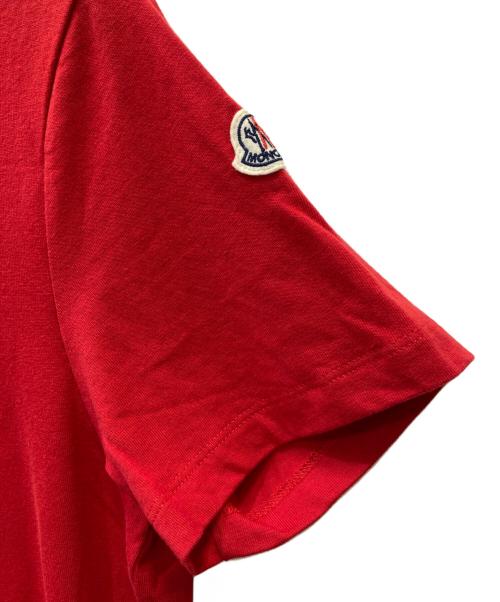 MONCLER（モンクレール）MONCLER (モンクレール) 半袖カットソー レッド サイズ:Mの古着・服飾アイテム