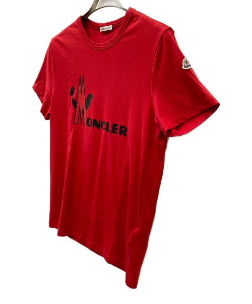 MONCLER（モンクレール）MONCLER (モンクレール) 半袖カットソー レッド サイズ:Mの古着・服飾アイテム
