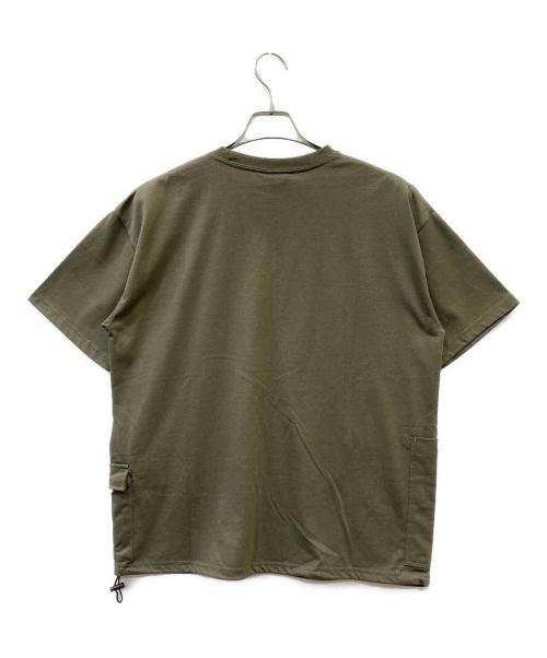 WILD THINGS（ワイルドシングス）WILD THINGS (ワイルドシングス) サイドポケットクルーネックT オリーブ サイズ:SIZE S 未使用品の古着・服飾アイテム