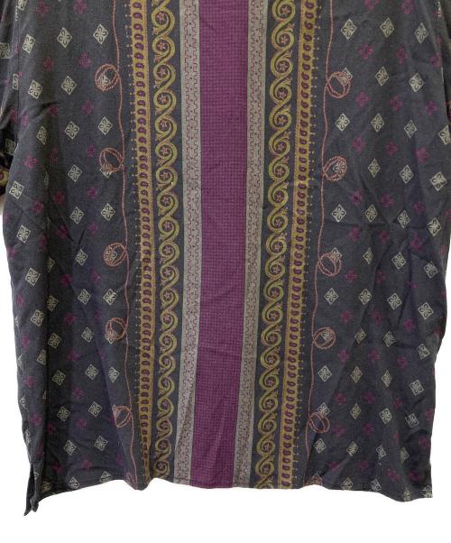 HIDE AND SEEK（ハイドアンドシーク）HIDE AND SEEK (ハイドアンドシーク) 半袖シャツ ブラック×パープル サイズ:XLの古着・服飾アイテム