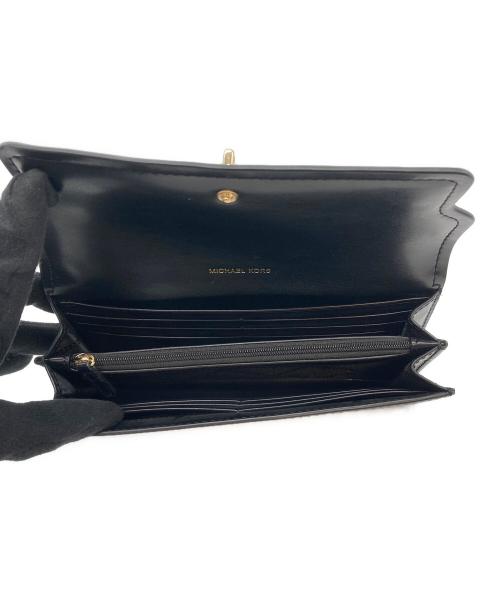 MICHAEL KORS（マイケルコース）MICHAEL KORS (マイケルコース) 長財布 ブラックの古着・服飾アイテム
