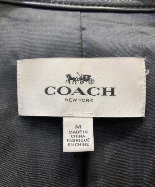 COACH（コーチ）COACH (コーチ) ライダースジャケット ブラック サイズ:Mの古着・服飾アイテム
