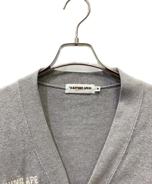 A BATHING APE（アベイシングエイプ）A BATHING APE (ア ベイシング エイプ) 厚手カーディガン グレー サイズ:Mの古着・服飾アイテム
