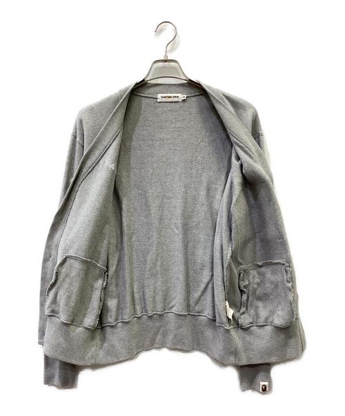 A BATHING APE（アベイシングエイプ）A BATHING APE (ア ベイシング エイプ) 厚手カーディガン グレー サイズ:Mの古着・服飾アイテム