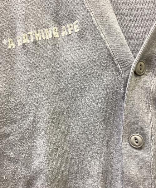 A BATHING APE（アベイシングエイプ）A BATHING APE (ア ベイシング エイプ) 厚手カーディガン グレー サイズ:Mの古着・服飾アイテム