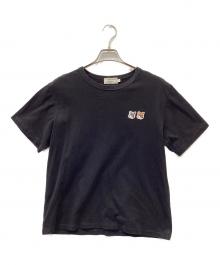 maison kitsune（メゾンキツネ）の古着「半袖カットソー」｜ブラック