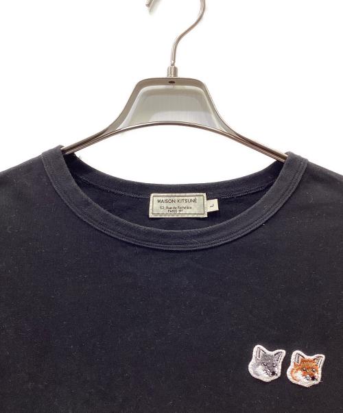 maison kitsune（メゾンキツネ）maison kitsune (メゾンキツネ) 半袖カットソー ブラック サイズ:Lの古着・服飾アイテム