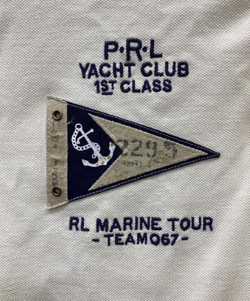 POLO RALPH LAUREN（ポロ・ラルフローレン）POLO RALPH LAUREN (ポロ・ラルフローレン) ポロシャツ ホワイト×ネイビー サイズ:Mの古着・服飾アイテム