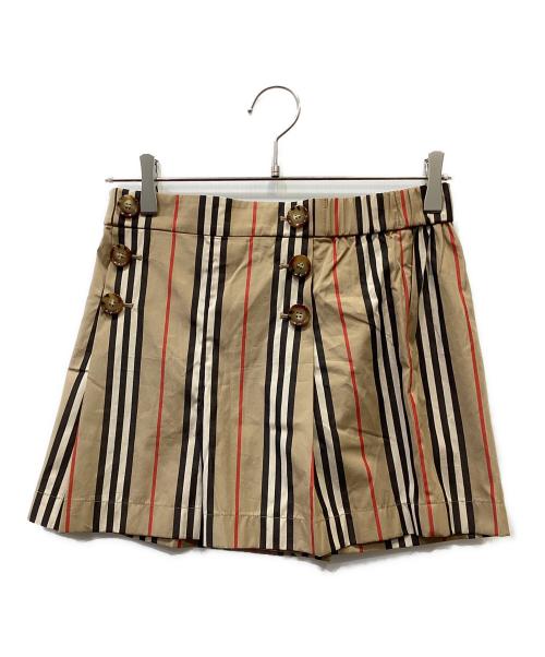 BURBERRY（バーバリー）BURBERRY (バーバリー) ストライプハーフパンツ ブラウン サイズ:12Yの古着・服飾アイテム