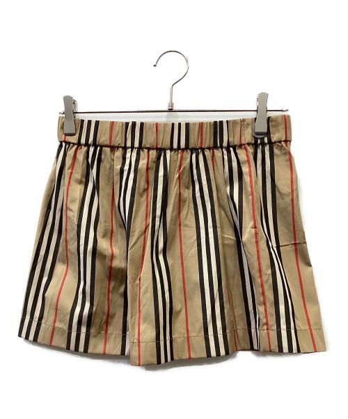 BURBERRY（バーバリー）BURBERRY (バーバリー) ストライプハーフパンツ ブラウン サイズ:12Yの古着・服飾アイテム