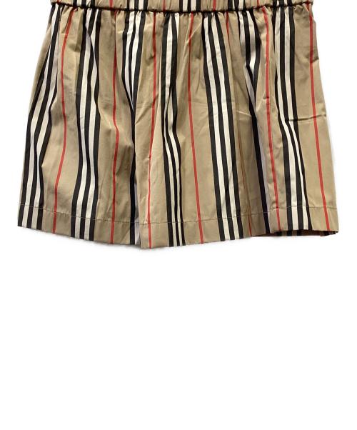 BURBERRY（バーバリー）BURBERRY (バーバリー) ストライプハーフパンツ ブラウン サイズ:12Yの古着・服飾アイテム