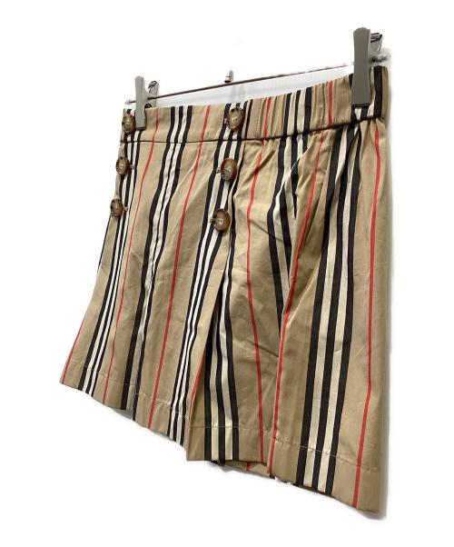BURBERRY（バーバリー）BURBERRY (バーバリー) ストライプハーフパンツ ブラウン サイズ:12Yの古着・服飾アイテム