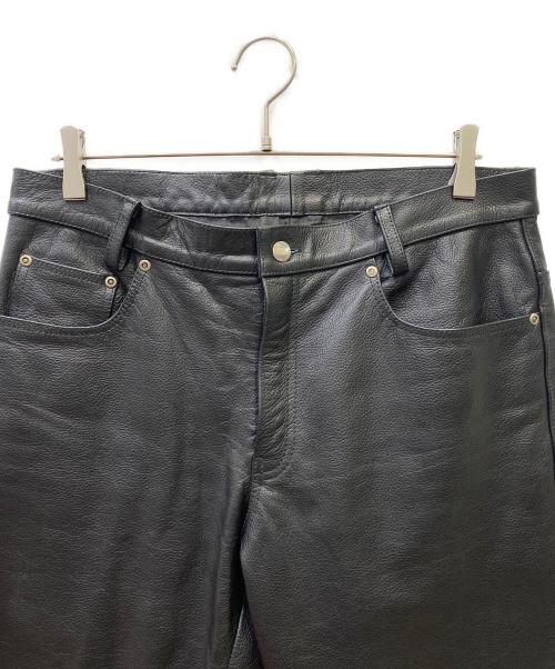 Freeclom（フリークロム）Freeclom (フリークロム) レザーパンツ ブラック サイズ:35の古着・服飾アイテム