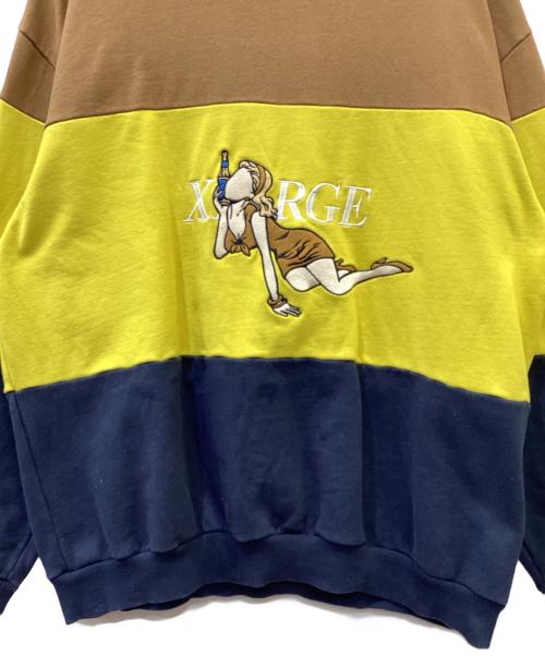 X-LARGE（エクストララージ）X-LARGE (エクストララージ) スウェット ブラウン×イエロー サイズ:XLの古着・服飾アイテム