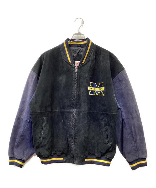 MICHIGAN（ミシガン）MICHIGAN (ミシガン) ブルゾン ブラック×ネイビー サイズ:Ｌの古着・服飾アイテム