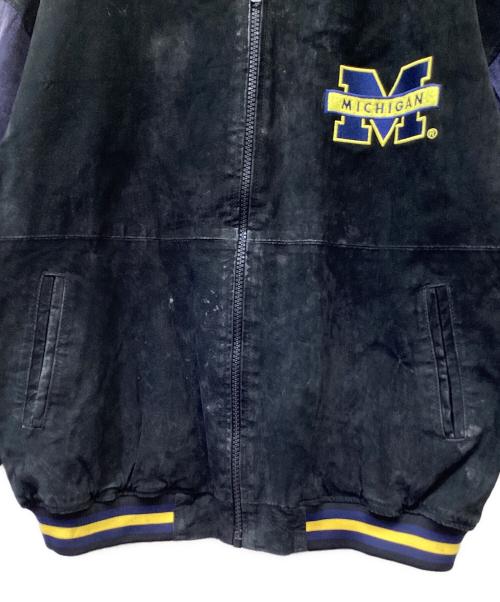 MICHIGAN（ミシガン）MICHIGAN (ミシガン) ブルゾン ブラック×ネイビー サイズ:Ｌの古着・服飾アイテム