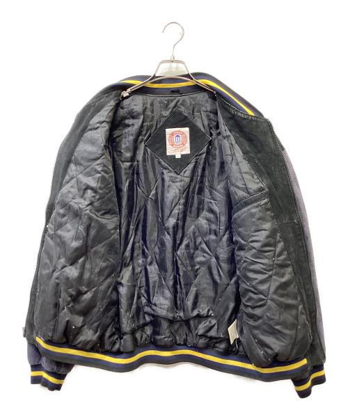 MICHIGAN（ミシガン）MICHIGAN (ミシガン) ブルゾン ブラック×ネイビー サイズ:Ｌの古着・服飾アイテム
