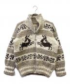 COWICHAN INDIANカウチンインディアン）の古着「厚手カーディガン」｜アイボリー×ベージュ