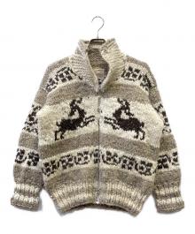 COWICHAN INDIAN（カウチンインディアン）の古着「厚手カーディガン」｜アイボリー×ベージュ