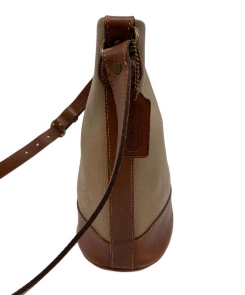 COACH（コーチ）COACH (コーチ) ショルダーバッグ ベージュ×ブラウンの古着・服飾アイテム