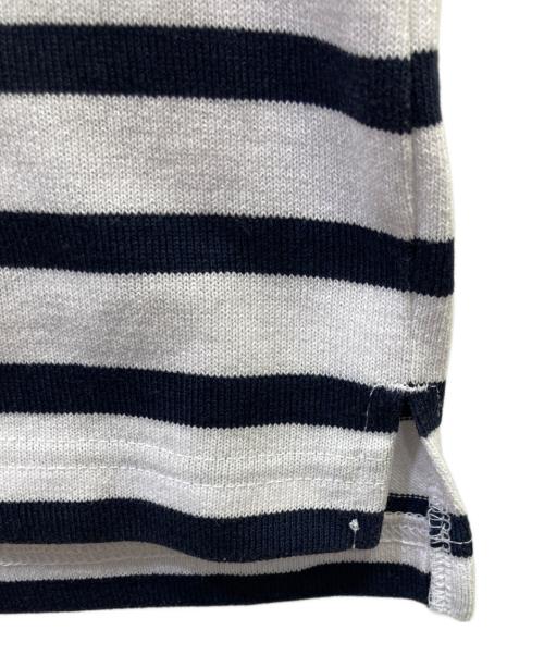 polygiene（ポリジン）polygiene (ポリジン) 半袖カットソー ホワイト×ネイビー サイズ:SIZE Mの古着・服飾アイテム