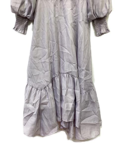 31 sons de mode（トランテアン ソン ドゥ モード）31 sons de mode (トランテアン ソン ドゥ モード) 長袖ワンピース ラベンダー サイズ:36 未使用品の古着・服飾アイテム