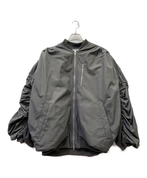 la belle etude（ラベルエチュード）la belle etude (ラベルエチュード) ギャザーボリュームキルトライナーMA-1 グレー サイズ:Freeの古着・服飾アイテム