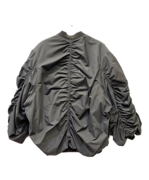 la belle etude（ラベルエチュード）la belle etude (ラベルエチュード) ギャザーボリュームキルトライナーMA-1 グレー サイズ:Freeの古着・服飾アイテム