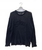 stussyステューシー）の古着「薄手ニット」｜ブラック