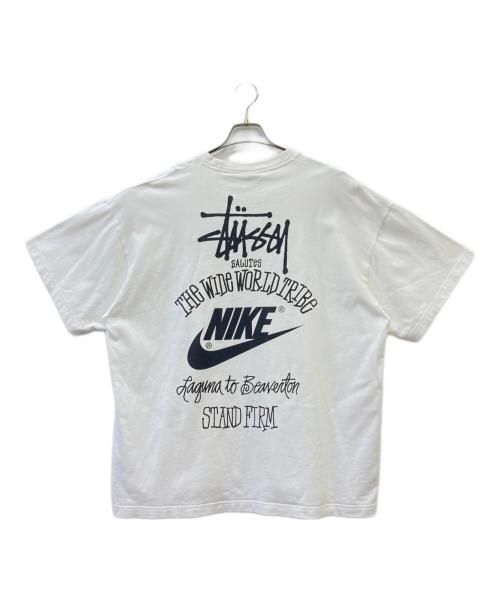 NIKE（ナイキ）NIKE (ナイキ) stussy (ステューシー) 半袖カットソー ホワイト サイズ:ＸＬの古着・服飾アイテム