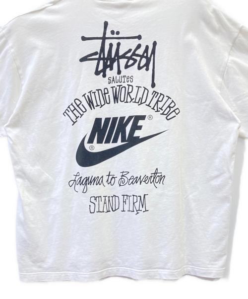NIKE（ナイキ）NIKE (ナイキ) stussy (ステューシー) 半袖カットソー ホワイト サイズ:ＸＬの古着・服飾アイテム