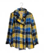 Hysteric Glamourヒステリックグラマー）の古着「ウールコート」｜ブルー×イエロー
