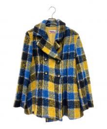 Hysteric Glamour（ヒステリックグラマー）の古着「ウールコート」｜ブルー×イエロー