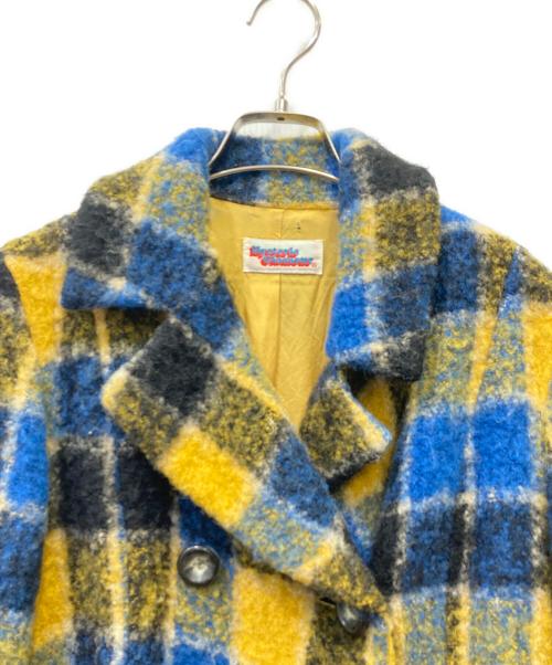 Hysteric Glamour（ヒステリックグラマー）Hysteric Glamour (ヒステリックグラマー) ウールコート ブルー×イエロー サイズ:FREEの古着・服飾アイテム