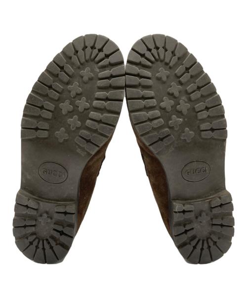 GUCCI（グッチ）GUCCI (グッチ) ホースビットブーツ ブラウン サイズ:25㎝の古着・服飾アイテム