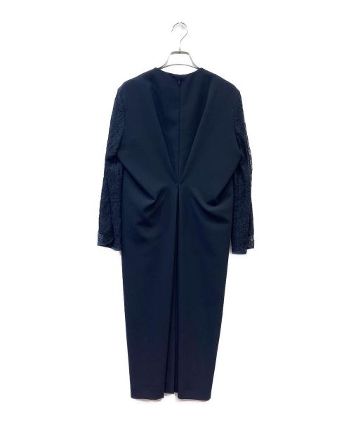 BALLSEY（ボールジィ）BALLSEY (ボールジィ) ドライダブルクロスレースコンビワンピース ブラック サイズ:36の古着・服飾アイテム