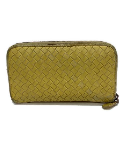 BOTTEGA VENETA（ボッテガベネタ）BOTTEGA VENETA (ボッテガベネタ) ラウンドファスナー財布 イエローの古着・服飾アイテム