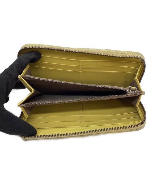 BOTTEGA VENETA（ボッテガベネタ）BOTTEGA VENETA (ボッテガベネタ) ラウンドファスナー財布 イエローの古着・服飾アイテム