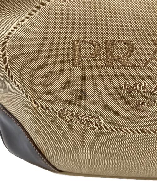 PRADA（プラダ）PRADA (プラダ) ショルダーバッグ ベージュ×ブラウンの古着・服飾アイテム