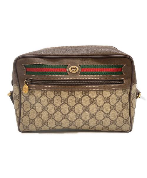 GUCCI（グッチ）GUCCI (グッチ) ショルダーバッグ ベージュ×ブラウンの古着・服飾アイテム
