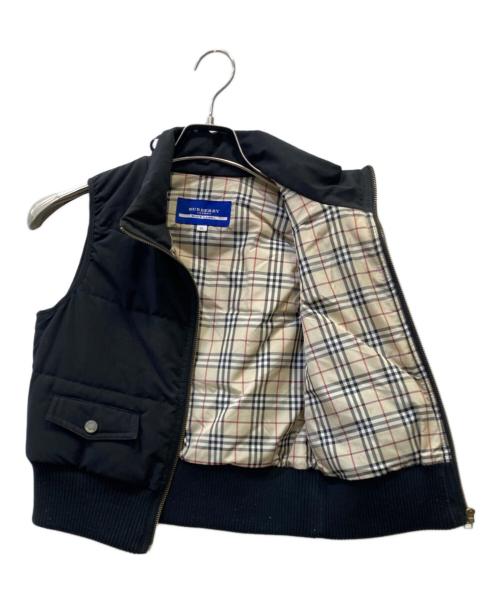 BURBERRY BLUE LABEL（バーバリーロンドンブルーレーベル）BURBERRY BLUE LABEL (バーバリーロンドンブルーレーベル) 中綿ベスト ブラック サイズ:38の古着・服飾アイテム